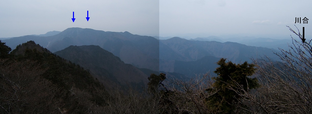 八経ケ岳と弥山
